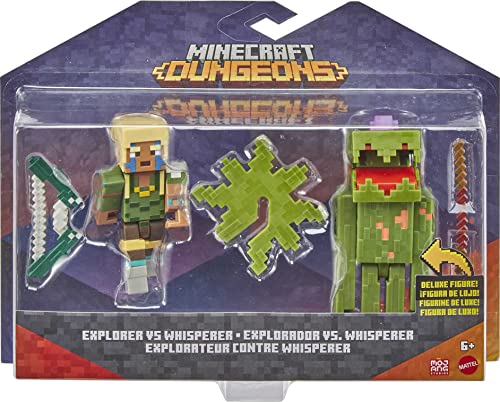 Mattel ​​Minecraft Craft-A-Block 2-Pk, Action Figures & Toys To Create, Explore And Survive, Authentic Pixelated Designs, Collectible Gifts For Kids Age 6 Years And Older #TOP5