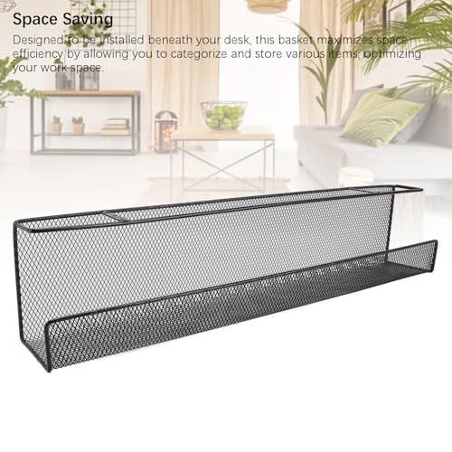 PerGar Bandeja Organizador de Cables Adhesiva para Debajo del Escritorio, Bandeja de Metal para Gestión de Cables Grande miniatura 4