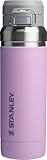 Quick Flip GO Water Bottle 36 oz | Push Button Lid | Leakproof and Packable for Travel and Sports | Insulated Stainless Steel | BPA-Free | Lilac