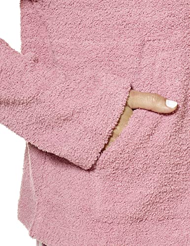 Hue Women's Fluffy Chenille Long Sleeve Top And Pant 2 Piece Pajama Set, Foxglove-Animal, Medium #TOP2