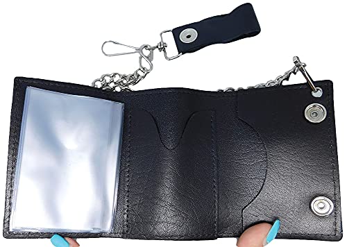 Keep On Truck'n USA Flag Mack Truck Genuine Leather Wallet With Chain (4 inch)3