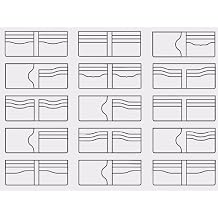 13 Piece Wallet Template Set, Acrylic Leather Handicraft Templates for DIY Wallets