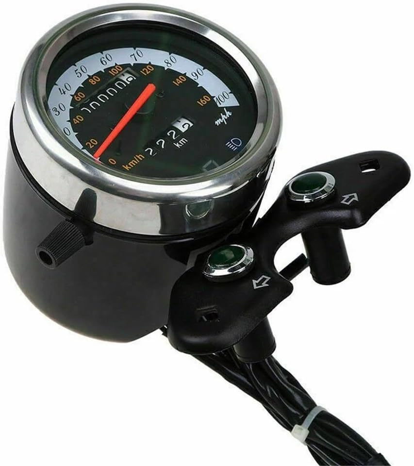 Motorcycle Odometer Gauge Universal Motorcycle LED Tachometer Odometer Motorbike Odometer For CG125 GN125