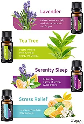 Top Essential Oils Set and Essential Oils Blends - Top 12/0.33oz (10ml) Essential Oils and Blends for Diffuser, Humidifier, Massage and Soul - Perfect Starter Kit Gift - Book & Life Recipes