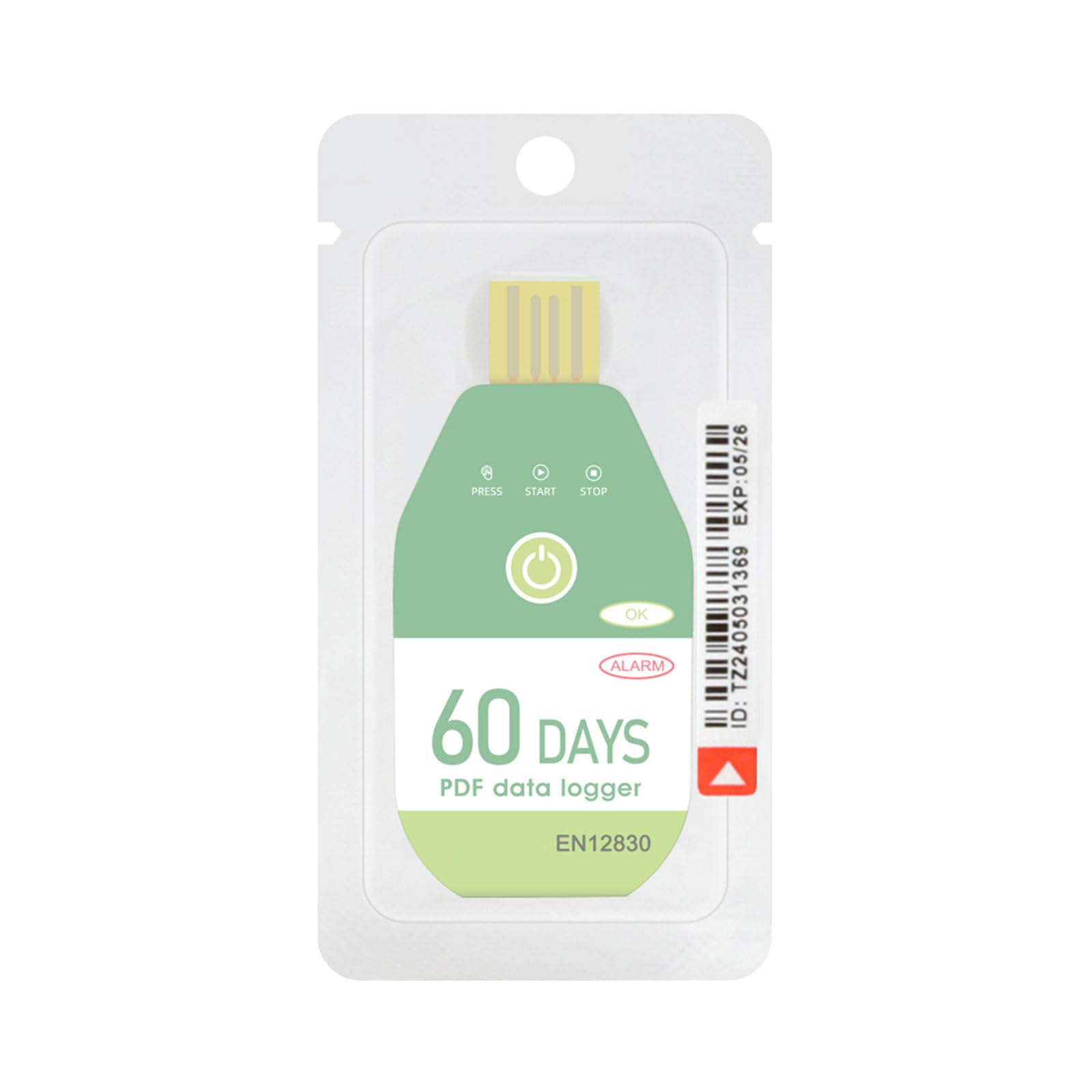 Buxuaaaa 60 Days Usb Temperature Recorder 60/90 / 120 Days For Cold Chain Transport Freezer Food And Medicine Storage Temperature Logger