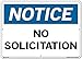 Vestil SI-N-03-E-PS-040 Notice Sign, "No Solicitation", 14.5" Height, 20.5" Wide, 0.04" Length, Polystyrene