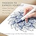 RYVE Mandala Coloring Book for Adults - 50 Unique Mandalas for Relaxation & Stress Relief - Adult Coloring Book Spiral Bound for Women and Men, Mindfulness Gifts for Women