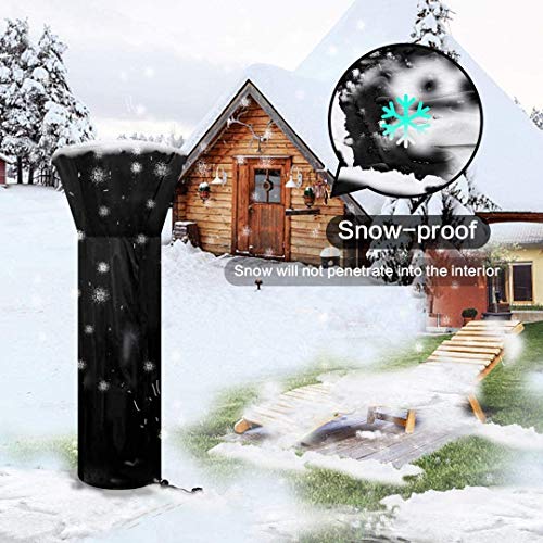 Schutzhülle für Heizpilz Abdeckung Abdeckhaube für Terrassenstrahler Wasserdicht Winddicht UV-Beständiges 210D-Oxford Gewebe (226 x 85 x 48 cm)