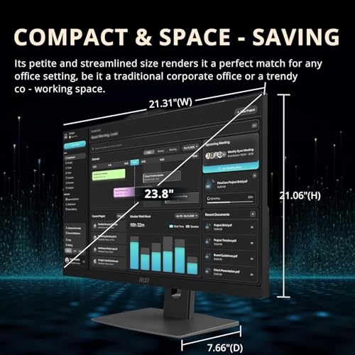 Image of msi Modern 23.8 inch Touchscreen Business All-in-One AI Desktop, Intel Core 7-150U, 32GB DDR5, 1TB SSD+1TB HDD, FHD Camera, Wi-Fi 6E, HDMI, USB-C, Wireless Keyboard & Mouse, Windows 11 Pro