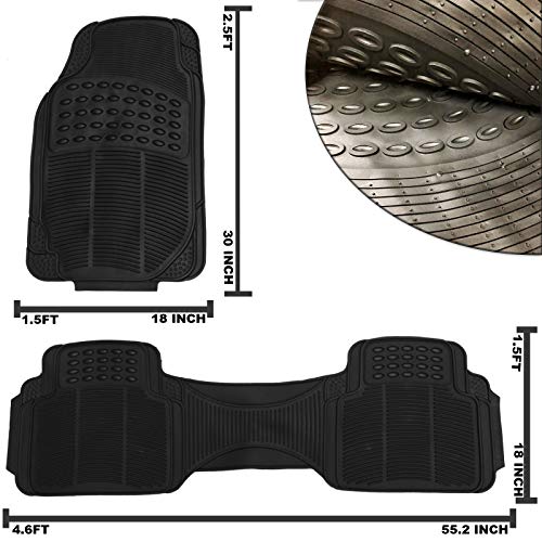 image for Shield Autocare MF00815 -HEAVY DUTY RUBBER FLOOR MATS 3 PIECE UNIVERSA