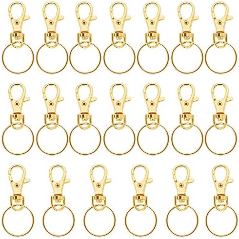 TRIXES 20 x Small Lobster Detachable Swivel Clasps for Key Split Ring Keychain