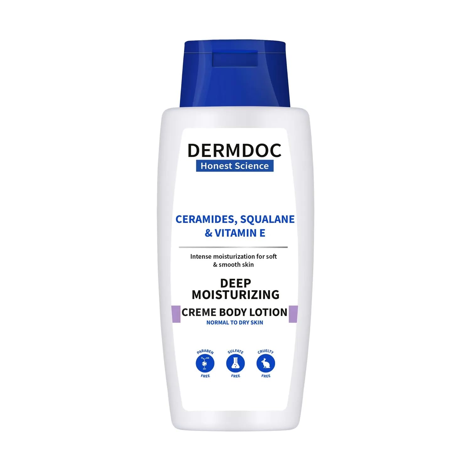 DERMDOC Ceramides, Squalane & Vitamin E Deep Moisturising Creme Body Lotion (200 ml) | body lotion for dry skin | non-greasy moisturizer, quick absorbing, long lasting moisture-image-20