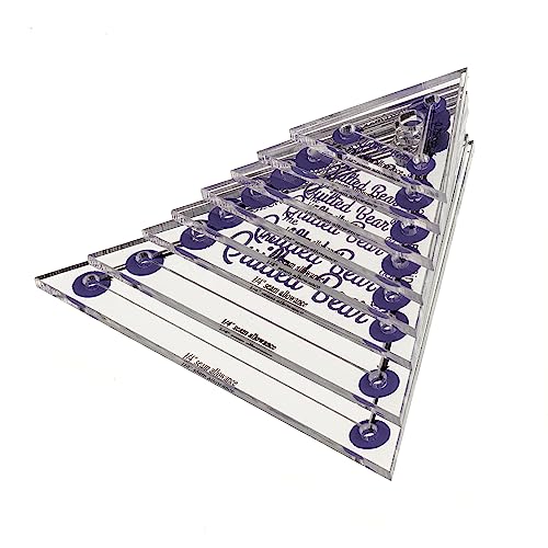 The Quilted Bear Plantillas triangulares para acolchar, juego de 8 plantillas acrílicas antideslizantes, productos de costura ideales, herramientas de edredón y herramientas de costura para acolchado