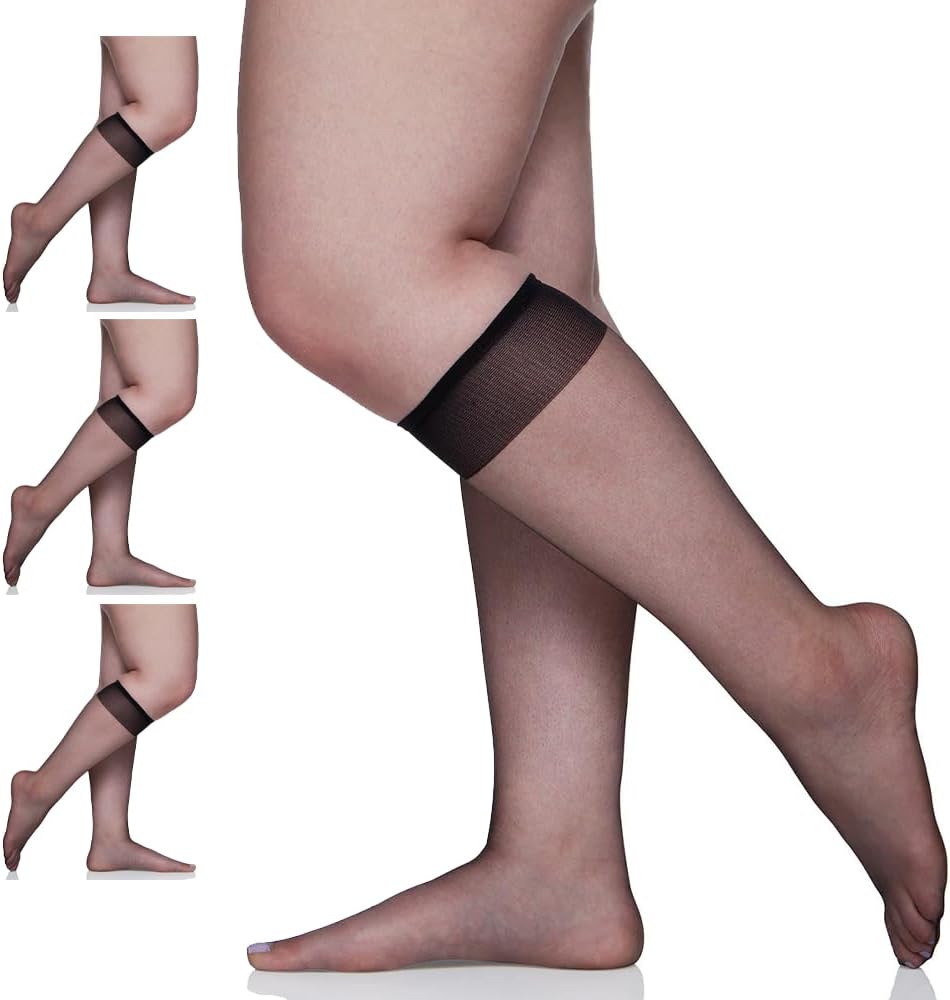 Berkshire Women's Berkshire Plus Size Ultra Sheer Knee High - Value Pack - 3 Pairs