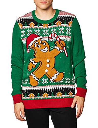 Ugly Christmas Sweater Company Men's Assorted Crew Neck Sweaters with Fun Xmas Icons, Sculls, and Sayings