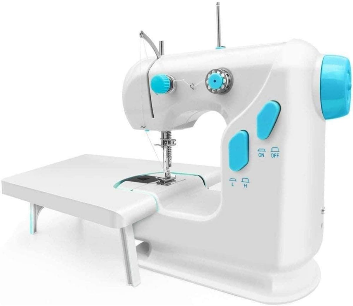 Electric Sewing Machine/Portable & Lightweight with Expanding Board, Automatic Bobbin Winding, Low Noise Operation, Quick Stitch for Clothes & Fabric Repair – Ideal for Home & Beginners