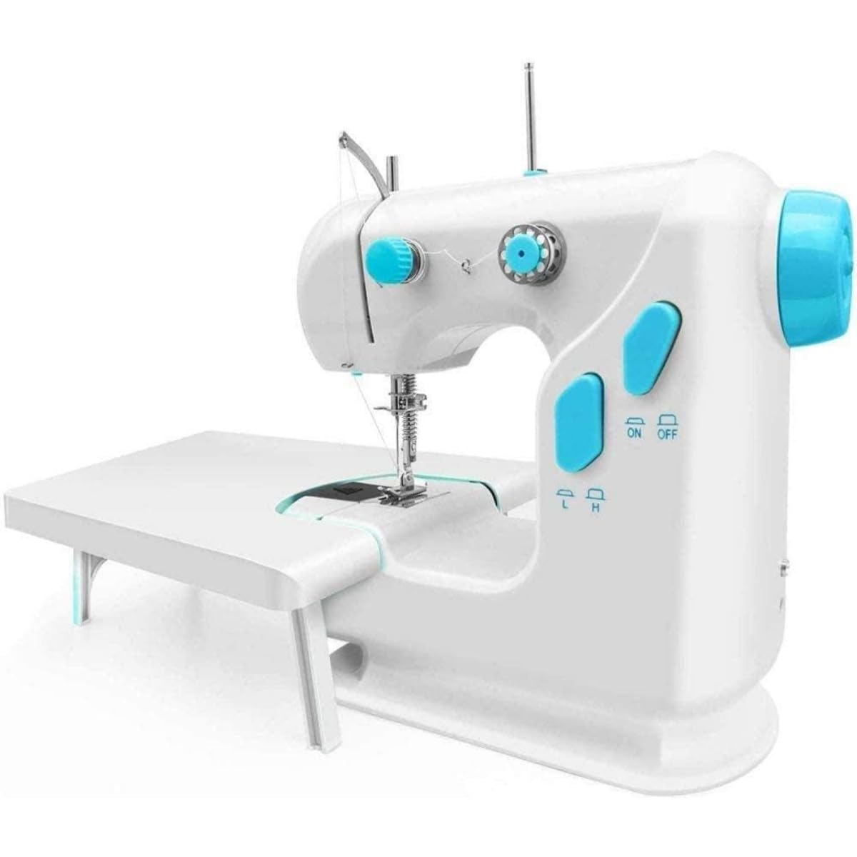 – Electric Sewing Machine/Portable & Lightweight with Expanding Board, Automatic Bobbin Winding, Low Noise Operation, Quick Stitch for Clothes & Fabric Repair – Ideal for Home & Beginners