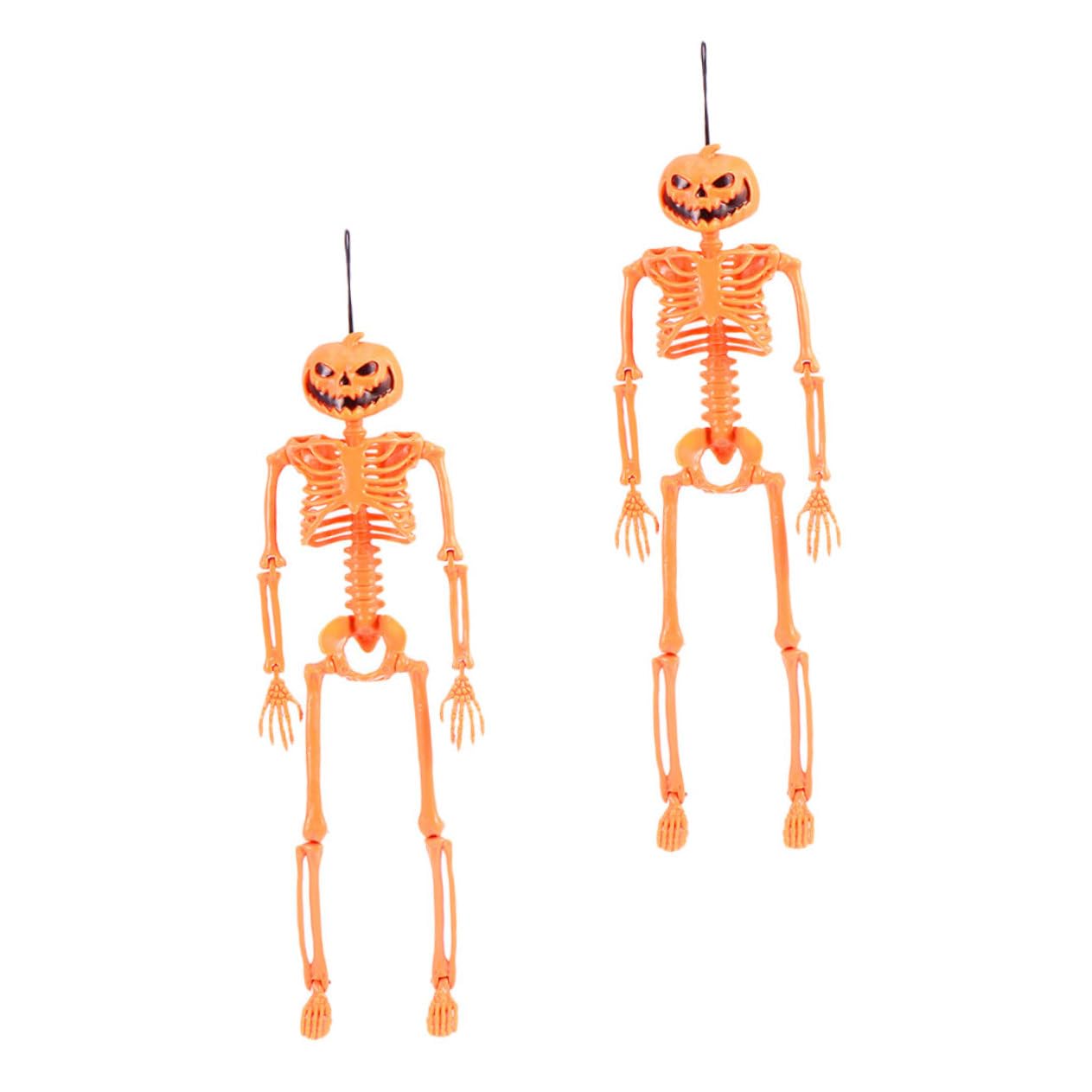 4 scheletri Decorativi per Halloween, Ideali per allestimenti creativi, Oggetti di Scena in plastica per scherzi e Decorazioni di Halloween.