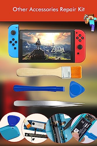ジョイコン 修理 【48 in 1 ジョイコン修理セットfor Switch/Switch Lite/switch 有機elモデル】ジョイコン スイッチ 修理キット ジョイコン 修理 コントロール 右／左 3Dセンサーアナログジョイスティック 4個入 親指キャップ 12個付 日本語取扱説明書付き