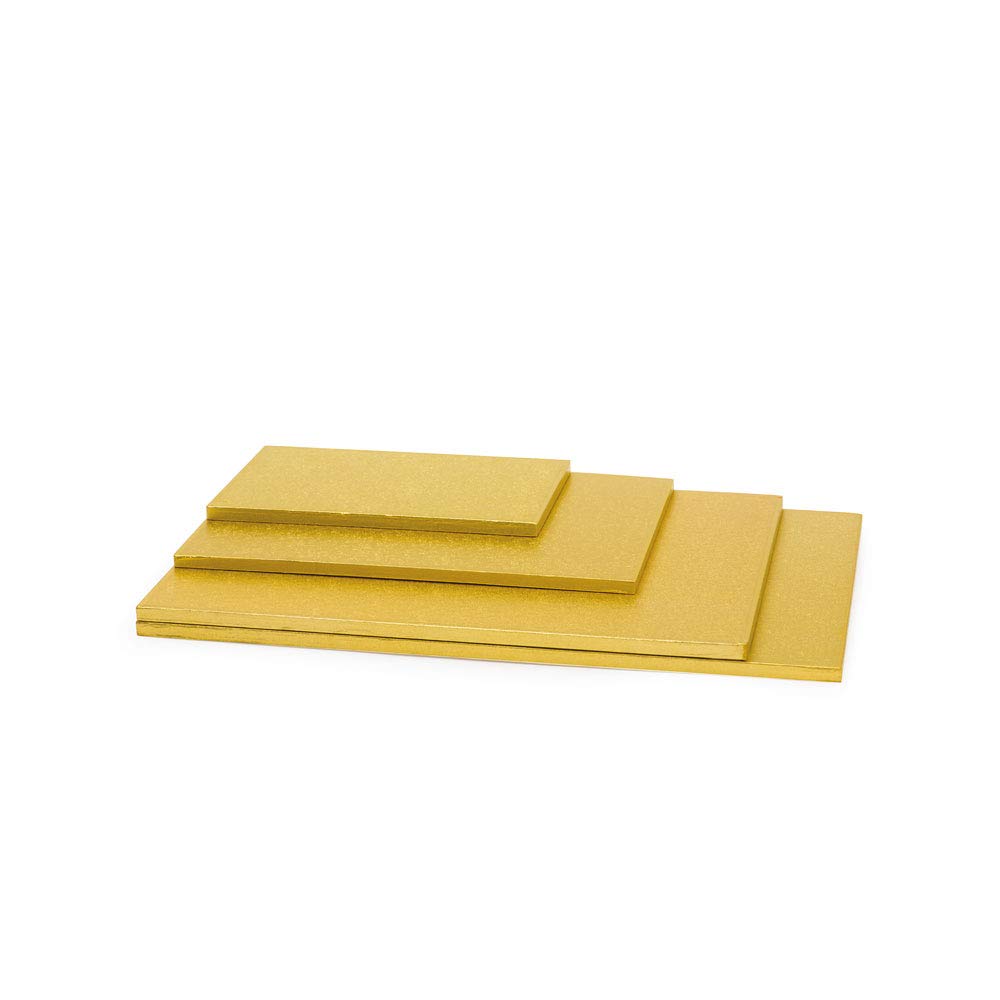 DECORA 0931710 Sottotorta Rettangolare Dorato 40 X 60 X H 1,2 Cm