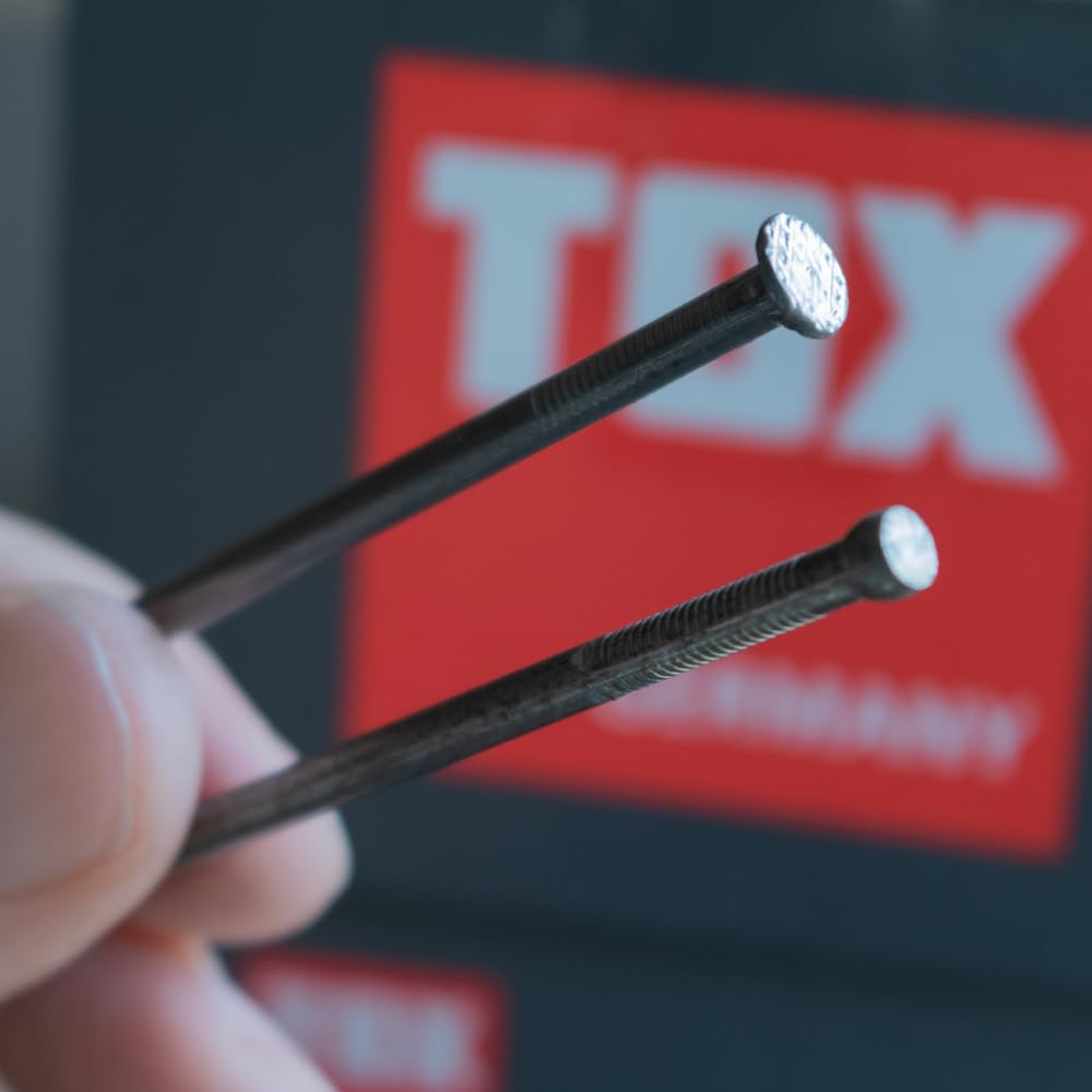 TOX Gwoździe 1,2x20 mm z główką do prawie niewidocznych połączeń w drewnie, gołej stali, 100 szt. w zamykanym i przyjaznym dla środowiska opakowaniu papierowym, 063600250