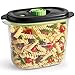 FoodSaver Recipiente de envasado al vacío de alimentos para conservar y marinar, Recipiente hermético para alimentos sin BPA, A prueba de fugas, Apto para lavavajillas, 1.8 L
