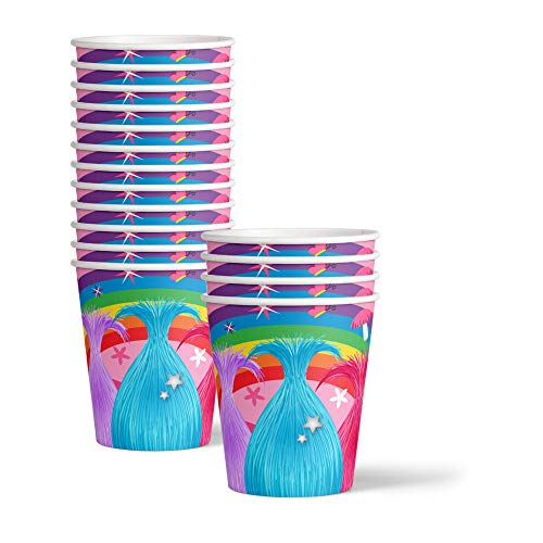 Trolls Party Birthday Party Supplies Set Plates Napkins Cups Tableware Kit For 16 #TOP4