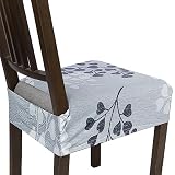 NIBESSER Dining Chair Seat Covers Set of 4,Stretch Soft Removable Washable Chairs Covers for Dining