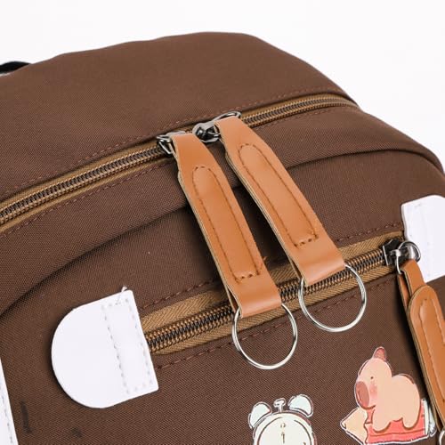 Image of Lushandy Capybara Backpack, Cute Capibara Backpacks Kawaii Kapibara Stuff Large Cartoon Capybara Bag Ita Bag