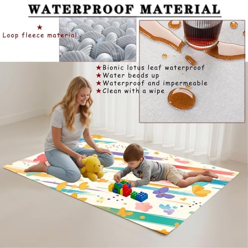 Rug moderne rectangulaire pile bouclée géométrique pour chambre