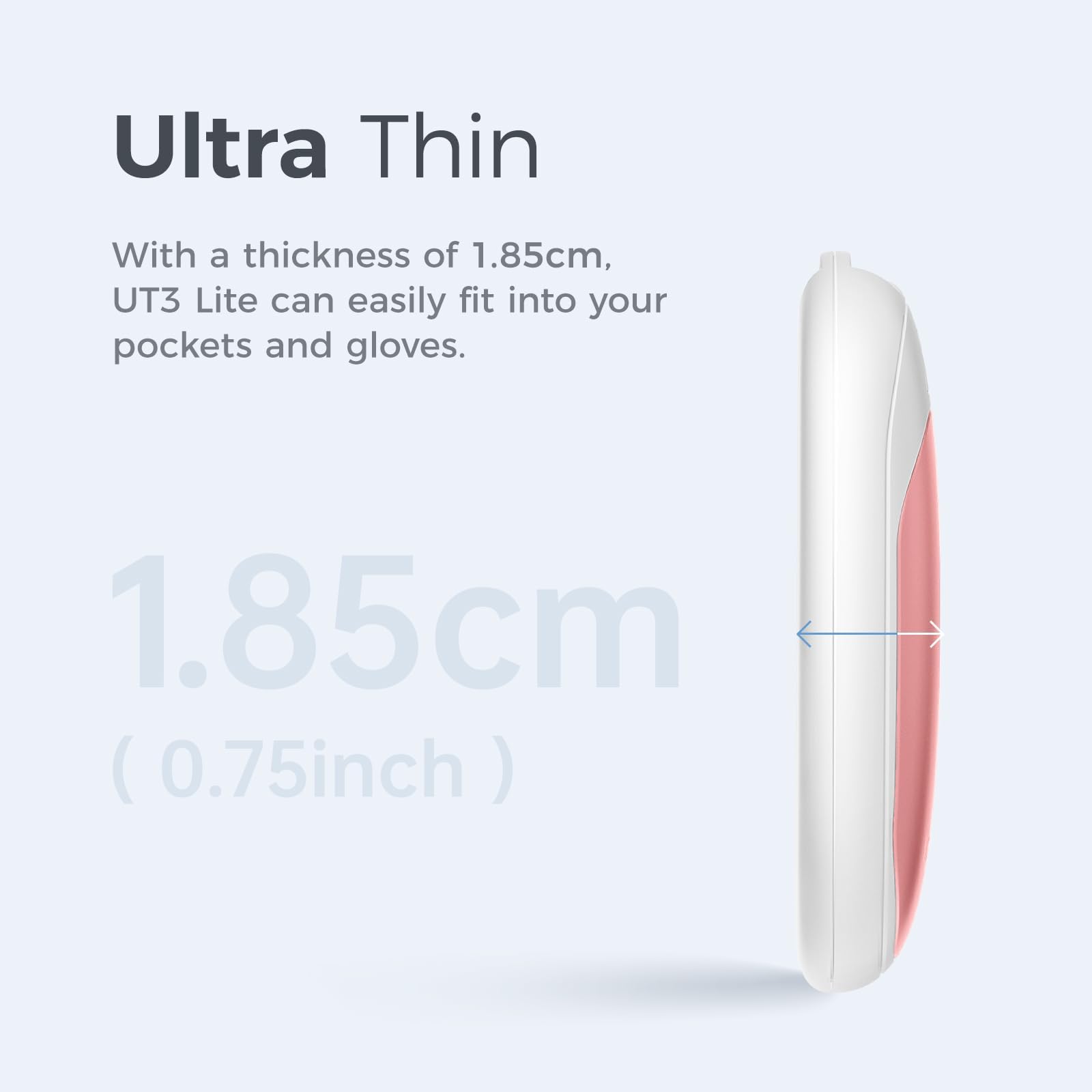 Magnetic Hand Warmers Rechargeable 2 Pack, AI Electric Handwarmers, Fast Heating, 3-Settings, UL Certified, Portable Heater, Gloves Fitting, Travel Essentials, Gifts Women Men, UT3 Lite