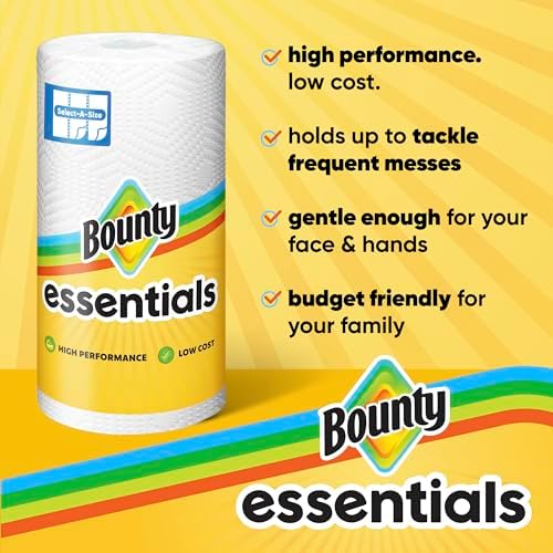 Bounty Essentials Select-A-Size Paper Towels, 6 Double Rolls, White, 108 Sheets Per Roll - View 4