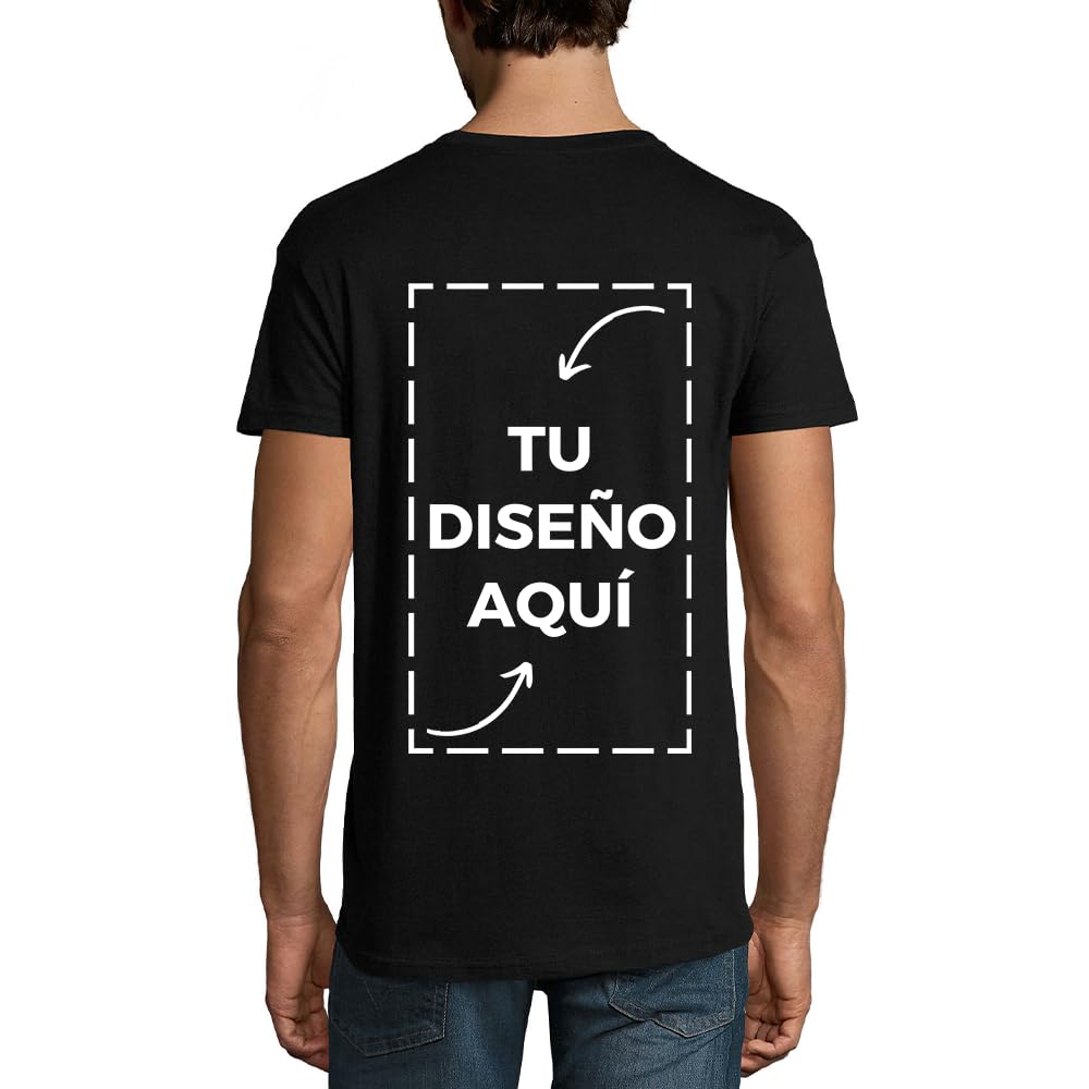 latostadora Camiseta Hombre Mujer Personalizada - Camisetas Personalizadas Hombres - Camisetas para Personalizar 2 Caras - Camiseta Personalizable por Delante y Detras - Regalos Personalizados