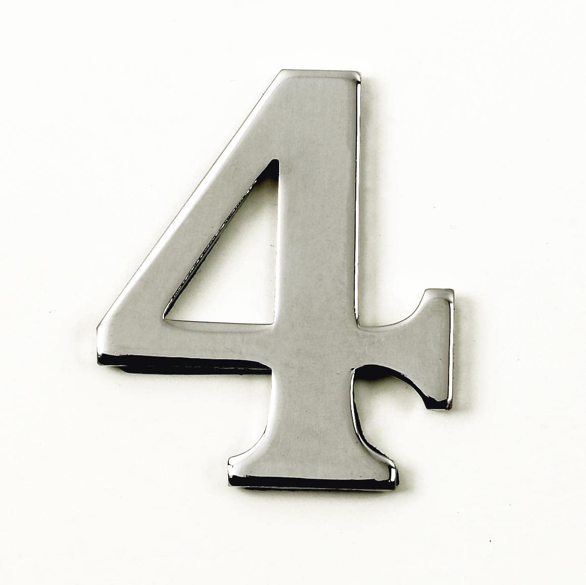 Black Country Metal Works Chrome 1.5-2 Inch Self Adhesive Numbers & Letters (Solid Brass) - 4
