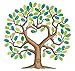 Tulamama Fingerprint Tree Canvas - The Alternative to A Baby or Wedding Shower Guest Book - with 25 Complimentary Good Advice Cards & Ink. Heart