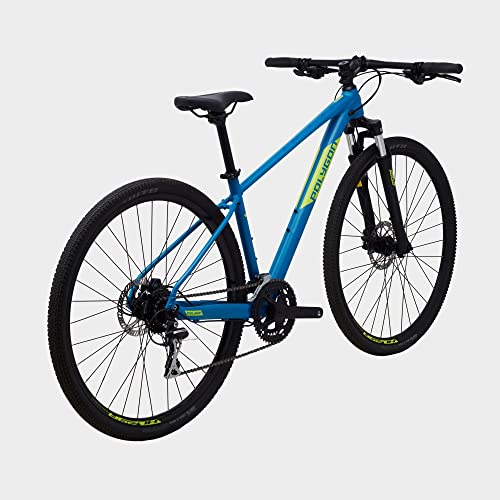 Image of POLYGON Men's Heist X2 Urban Aluminium Frame Tubular 29 inches Wheels Front Hybrid Bike for Men (Small, 40 cm) Blue