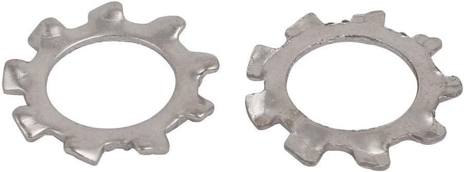 10mm Inner Quality Parts Dia Stainless Steel External Tooth Lock Washer Silver Tone 50pcs Model:28as152qo138