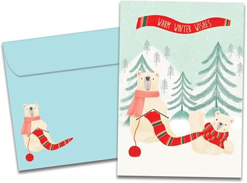 Tree-Free Greetings Paquete de 10 unidades con sobres a juego, respetuoso con el medio ambiente, fabricado en Estados Unidos, 100% papel reciclado,