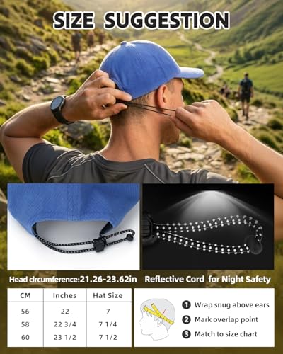 Image of Lightweight Golf Hat for Women Men, UPF 80+ Sun Protection Cap, Breathable Quick-Dry Baseball Cap for Running Sport