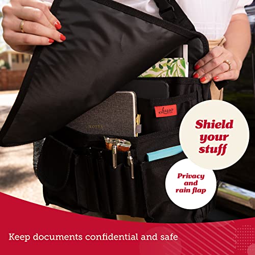 Lusso Gear Car Organizer For Front Seat Or Car Seat, Ultra-Durable, One-Size-Fits-All Car Storage Organizers, Easily Keeps Supplies Secure & Upright, Premium Car Seat Organizer For Kids & Adults (Red) #TOP6