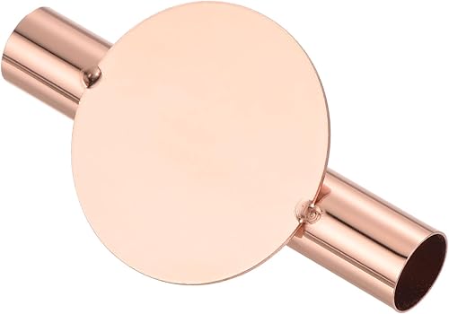 Miniatura 3 de PATIKIL Tubo de jarrón de flores de pared, tubos florales de metal, tubo de flores secas para decoración de exhibición de flores, oro rosa