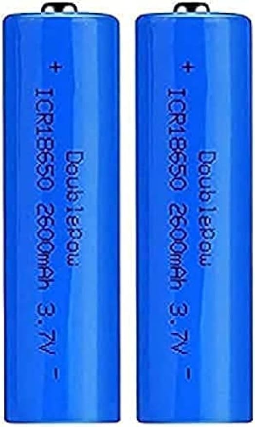 2600mAh Battery Large Capacity 3.7v Geable Battery Button Top Batteries Battery For Flashlight, Doorbells, Headlamps, RC Cars Etc (2 Pcs)
