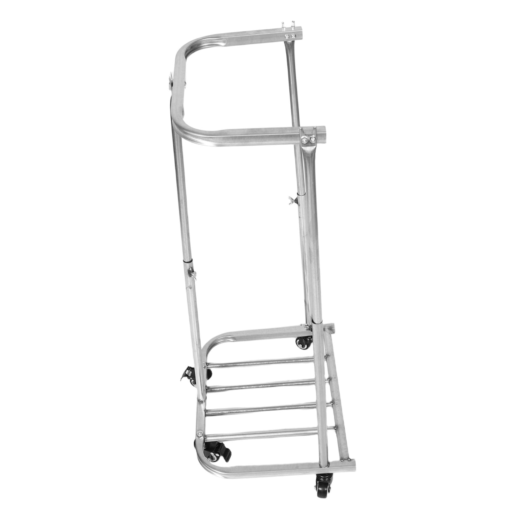 Zerodeko Porta Sacchi e Scarti Esterni della Spazzatura da Giardino per Raccolta Foglie in Acciaio Argento, Supporto Robusto per Sacchetti Intrecciati e Sacchi per Rifiuti