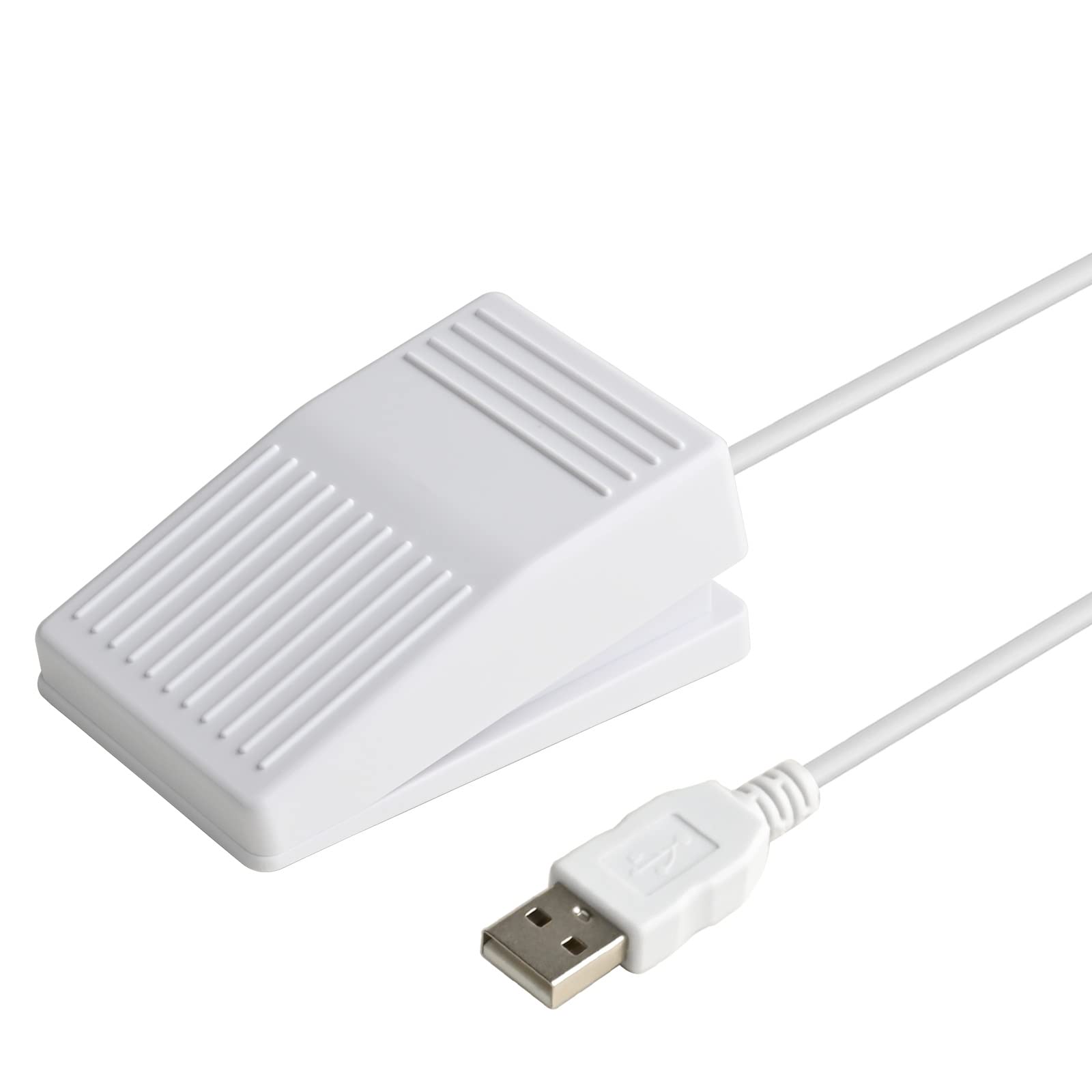 iKKEGOL [Actualizado] Interruptor de pedal USB 2023, óptico, silencioso, sin sensación táctil, sonido de pulsación rápida, programable, pedal para juegos de PC, control único, teclado de mouse para