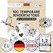 Produktbild Papierdrachen 100 Tattoos zum Aufkleben - Hautfreundliche Tattoos Schwarz-weiß - stylische Designs - Für Junggesellenabschied, Mottoparty und Freizeit