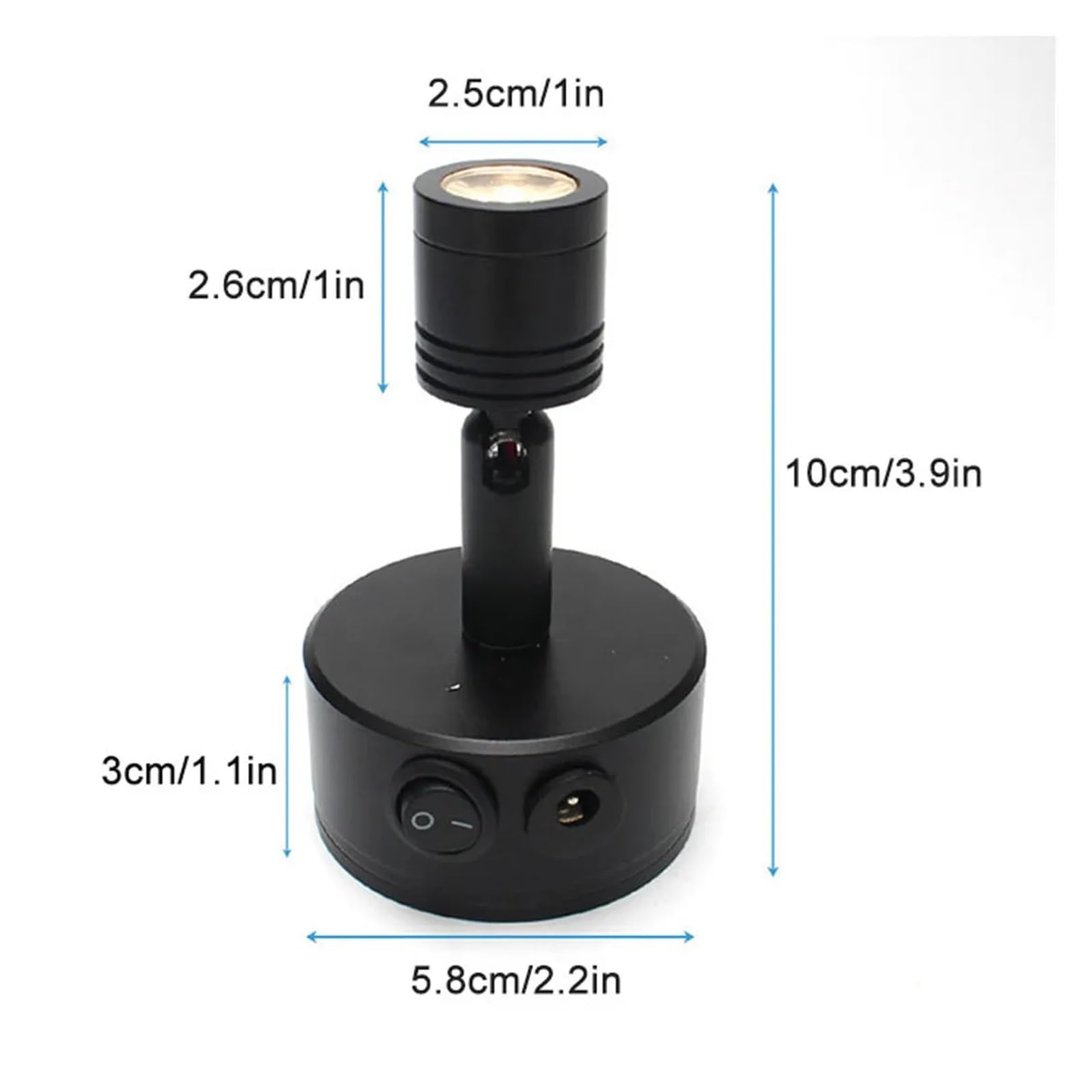 Lampada di ricarica a LED ricaricabile tramite USB da 3 W con ventosa, luce d'accento a LED 4000 K, luce for esposizione di dipinti for armadio(3W 4000K)