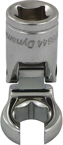 D008644 - Cabezal flexible SAE de 38 pulgadas con enchufe de tuerca de punta de cuervo, acabado cromado