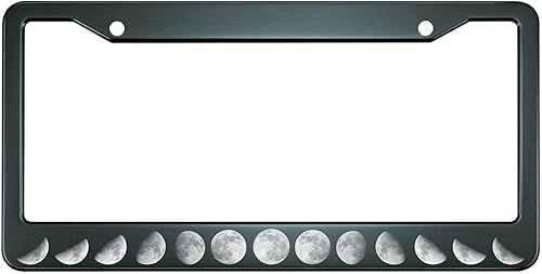 Miniatura 16 de HOSNYE - Marco de placa para automóvil con bandera de carrera, tablero ajedrezado vintage, cubierta de metal para placas frontales, marco de placa