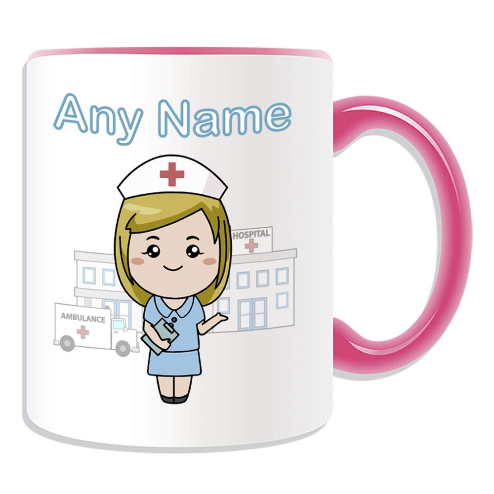 Tazza Personalizzata Per Infermiera - Design NHS Con Nome E Messaggio - Ceramica 325ml Regalo Per Professioni Sanitarie
