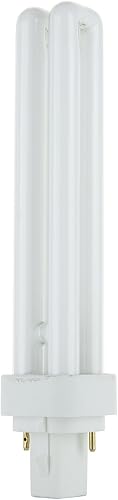 Miniatura 2 de Sunlite Bombilla fluorescente compacta PLD de 2 pines enchufable de doble tubo cuádruple, 26 vatios, 1560 lúmenes, base G24d3 de 2 pines, 2700 K